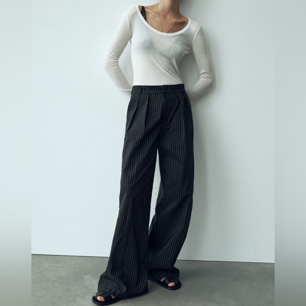 Zara Full Length Pin Stripe Pants